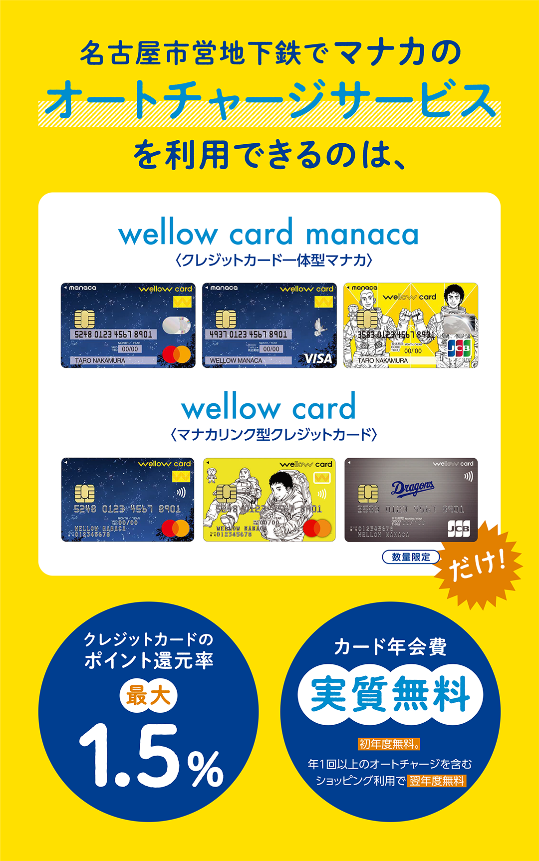 オートチャージ利用ができるウィローカード