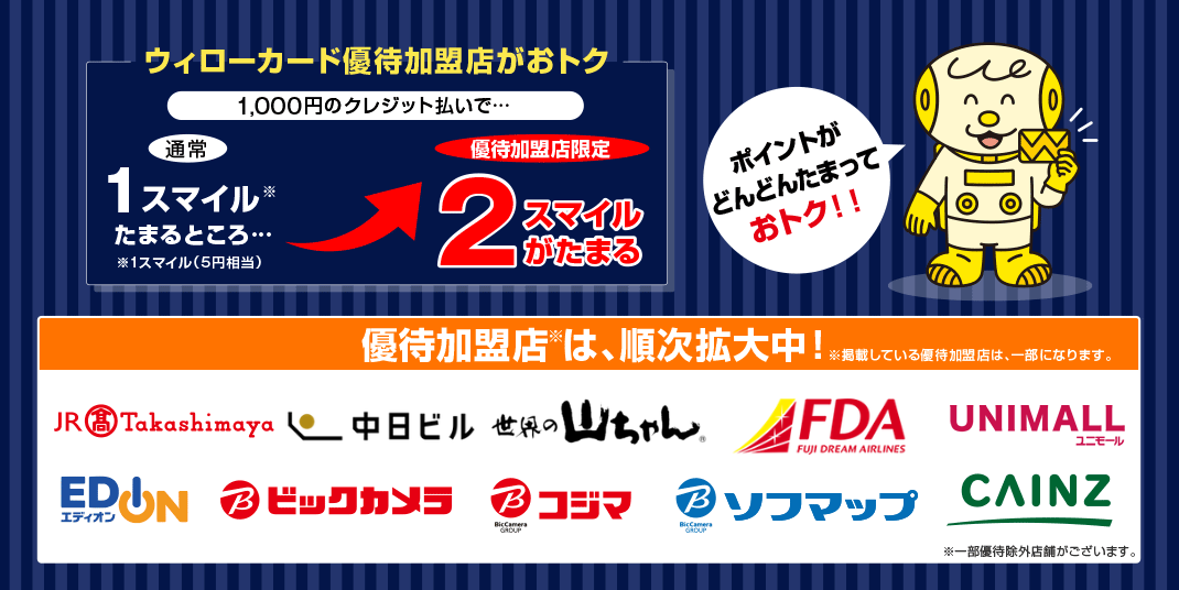 優待店ならポイント2倍でお得！